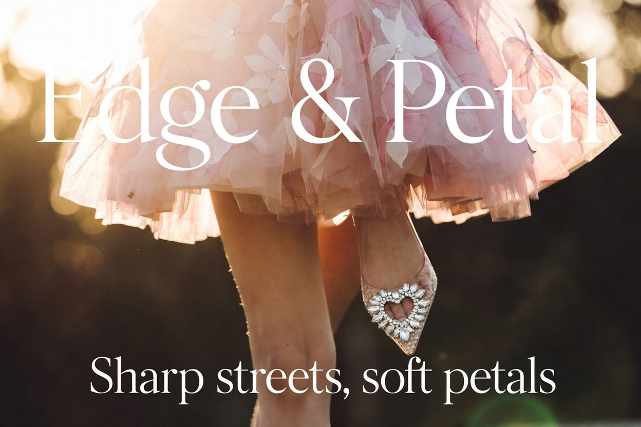 Edge & Petal | Women's Shoes - Rhinestone Sandals, Mary Janes & Feminine Styles