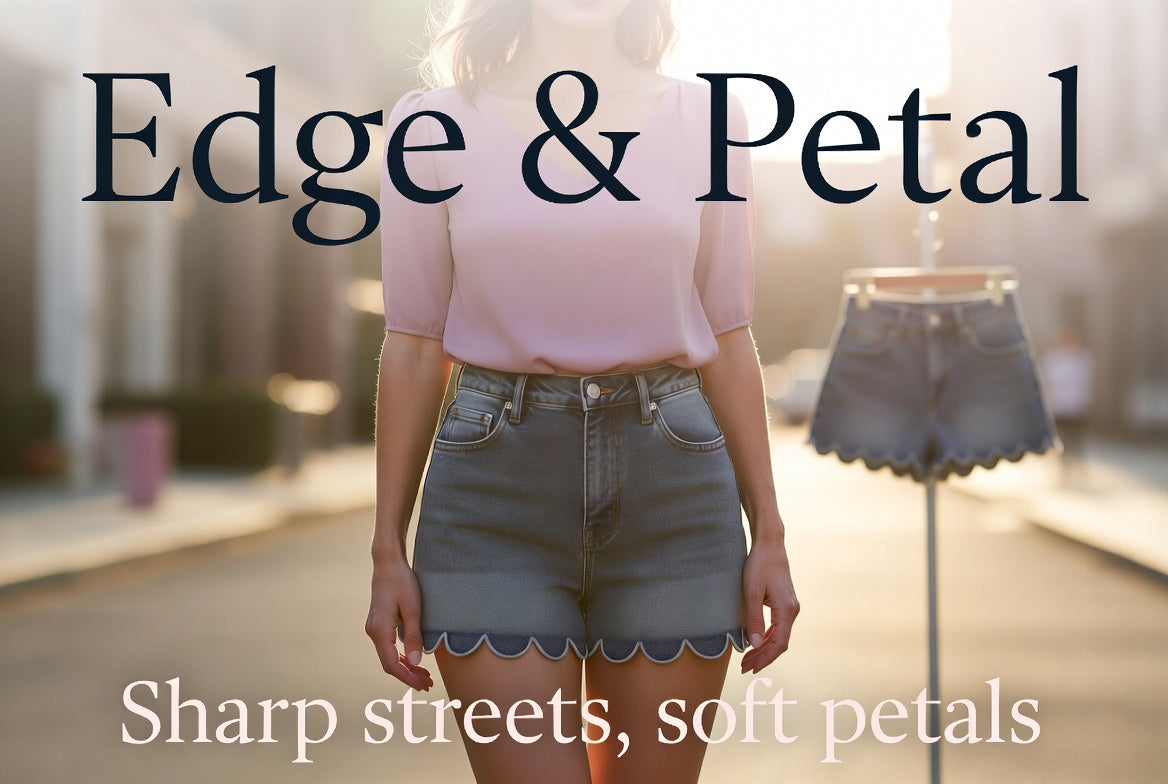 Edge & Petal Shorts | Denim, High-Waisted, Scalloped & Tie Styles